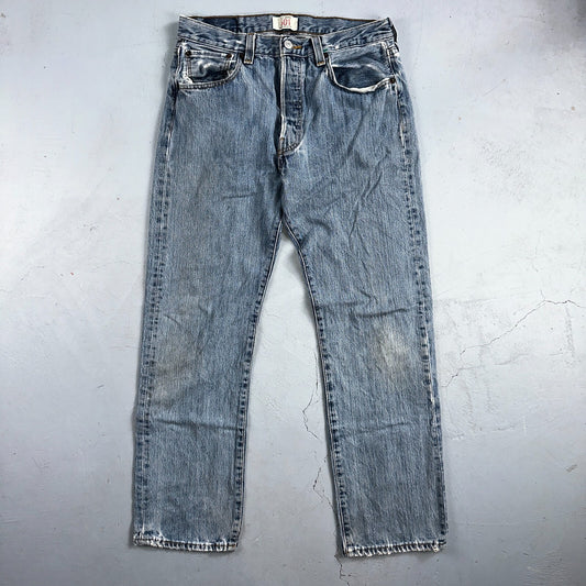 Levis 501 Vintage Y2K XX Straight Leg Jeans Blue Light Wash 33x30 Act 31x29