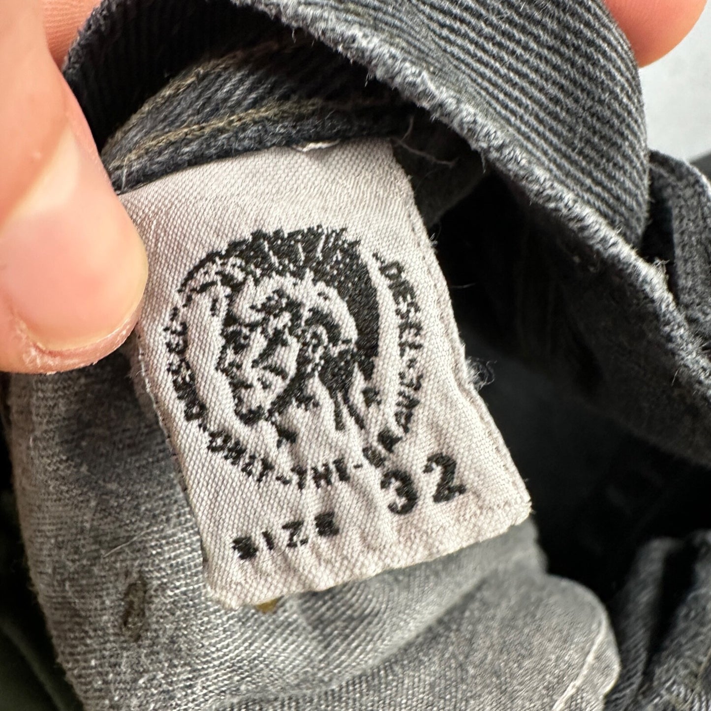 Vtg Diesel Men Saddle Relaxed Fit Black Jeans 32x33 Fits 31"  Made in Italy Y2K