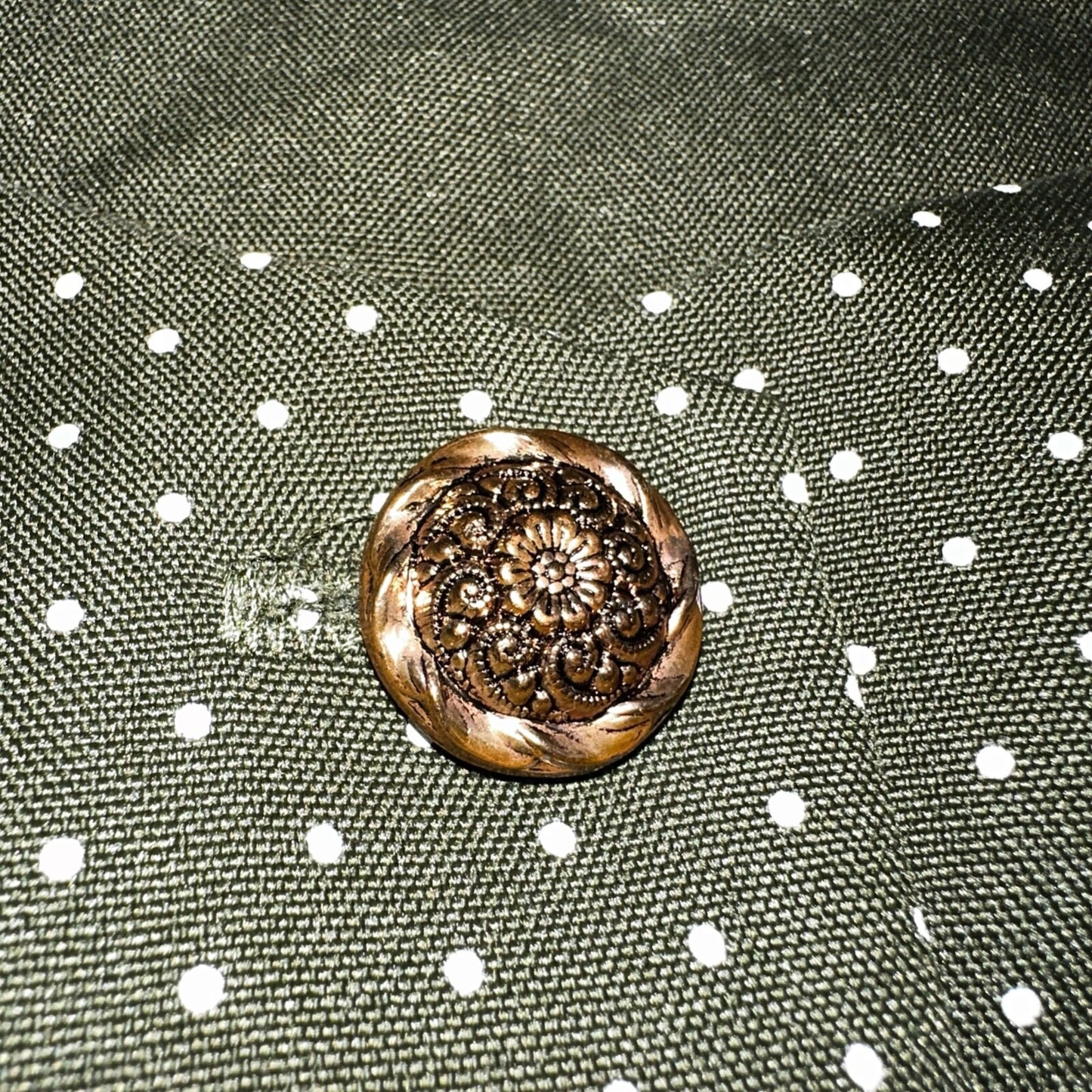 REINA 1970s Women Green Floral Dress Outfit Party Sz 12 VTG 2Pc Set Polka Dot