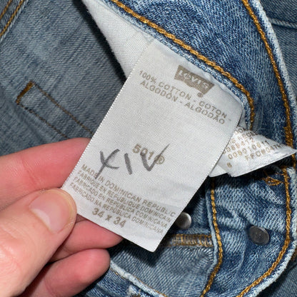 Levis 501 Vintage Y2K XX Straight Leg Jeans Blue Light Wash 34x34 Act 33x32