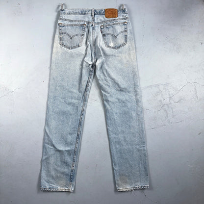 Levis 501 Vintage 90s USA XX Straight Leg Jeans Blue Light Wash 34x34 Act 32x32