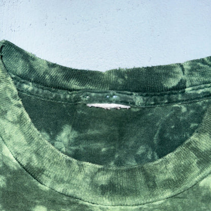 Rainforest Cafe VTG Shirt Mens Large Green Tie Dye Las Vegas Y2K Faded THrashed