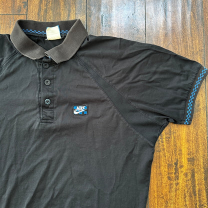 Nike John McEnroe 1985 Challenge Court Checkerboard Tennis Polo Shirt Vintage L