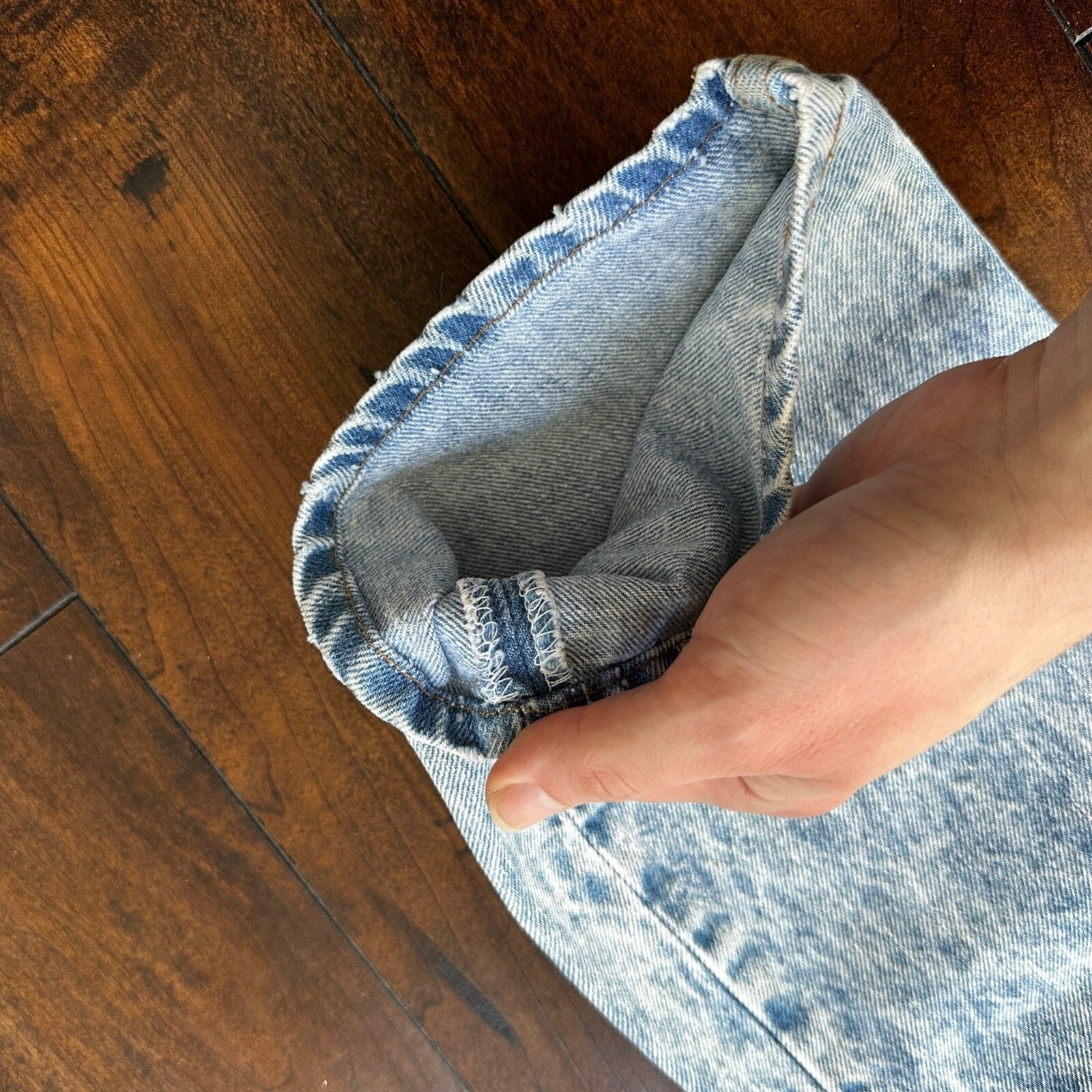 VTG 90s Levis 501 Button Fly 33x34 USA Tag Jeans Acid Wash 80s Act 30x33