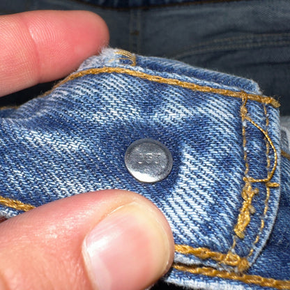 Levis 501 Vintage 90s USA XX Straight Leg Jeans Blue Light Wash 35x34 Act 33x30