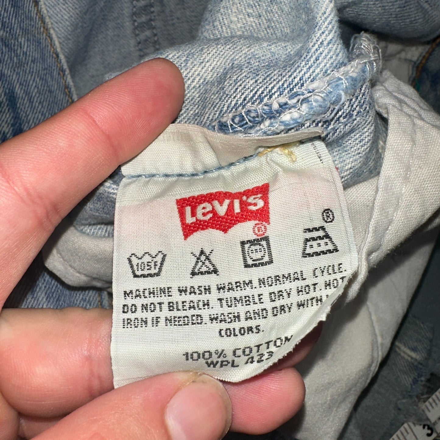 Levis 501 Vintage 90s Mexico Straight Leg Jeans Blue Light Wash 40x30 Act 40x28