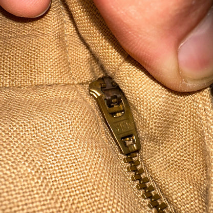 Polo Ralph Lauren 34x34 Brown Linen Pleated High Waist Mens Pants VTG 90s Beige