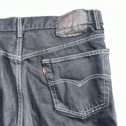 Levis 501 Vintage 90s XX Straight Leg Jeans Black Overdye Wash 36x30 Act 34x29