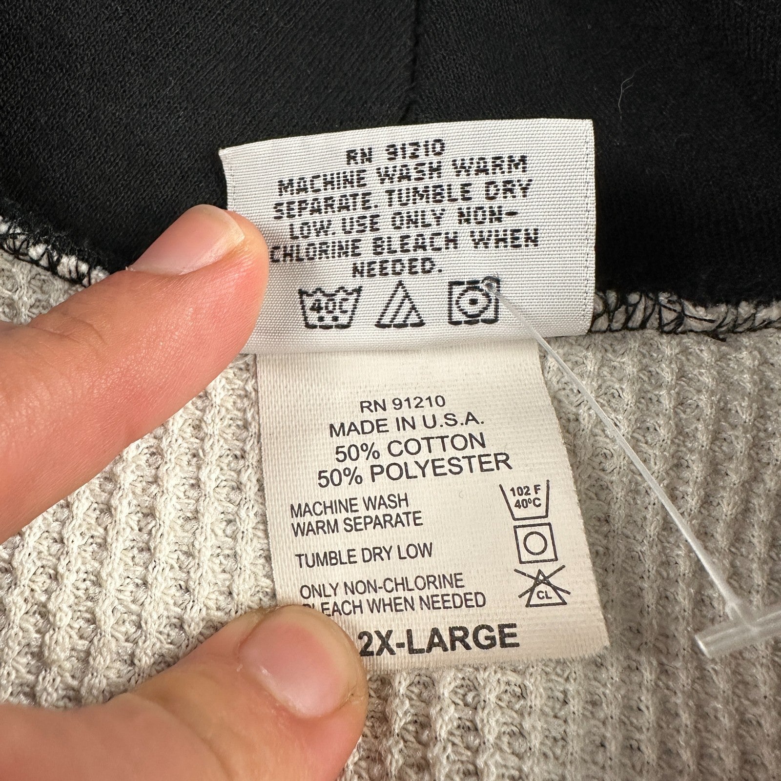 Camber II 2XL Chill-Buster Waffle Knit Heavyweight Thermal Black Double Face VTG