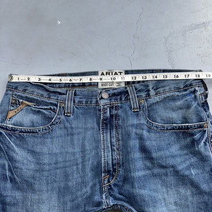 Ariat Jeans Mens 36x34 Blue M4 Boot Cut Relaxed Coltrane Jeans Denim Medium Wash
