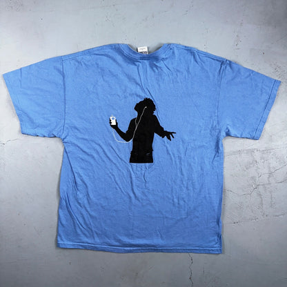 Apple Rare iTunes Promo VTG T Shirt Y2K Nano Study Rock On Dance Commercial 2000