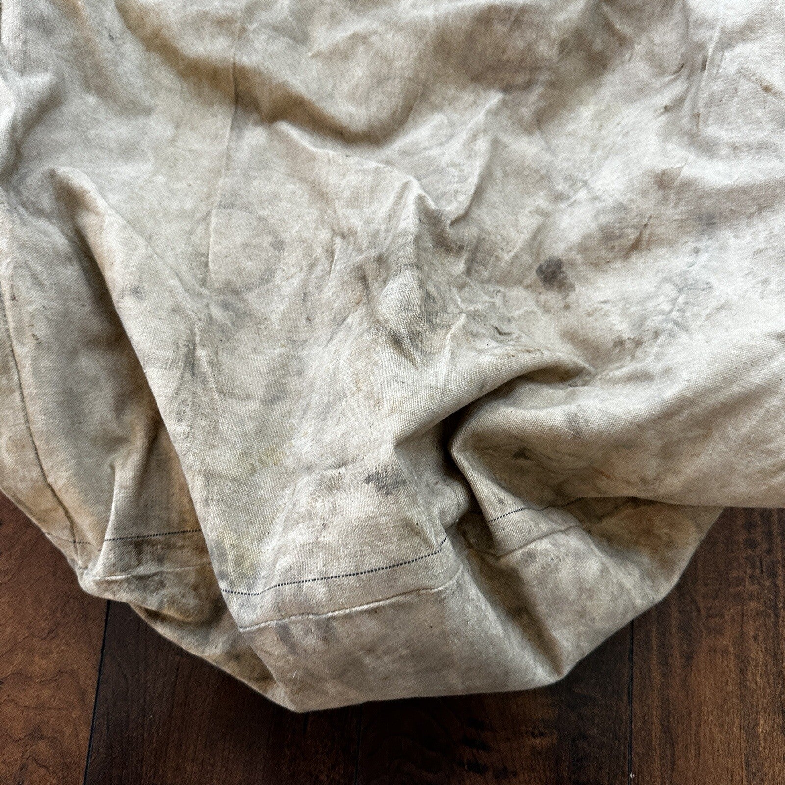 VTG WWII Canvas Garment Laundry Bag Rare Military Denim 1940s 40s 50s Stencil
