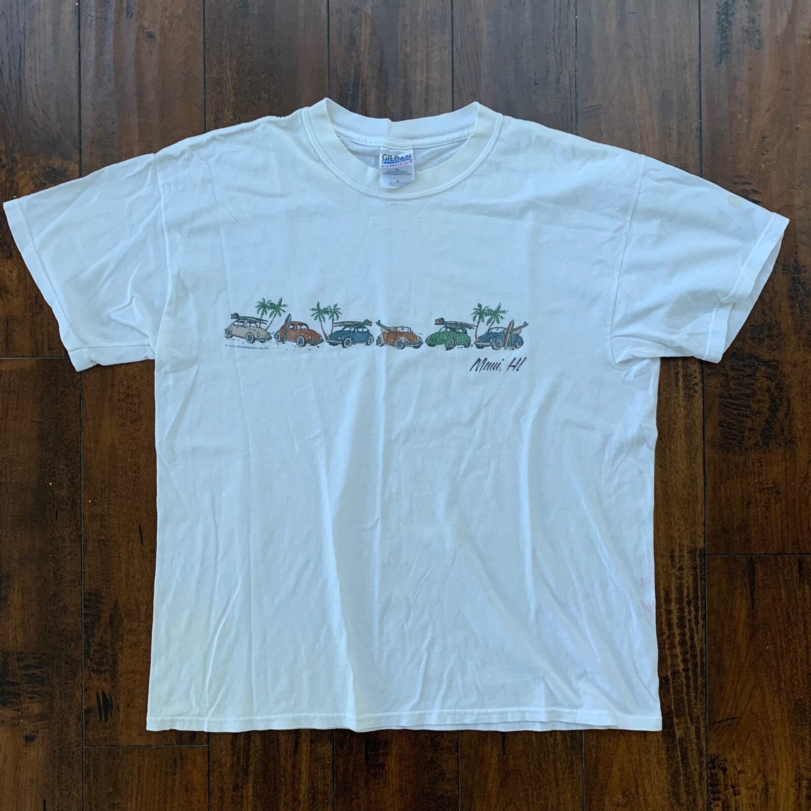 Maui Hawaii Vintage T Shirt Cars Old Rusty Cool Nascar Racing Cute Travel 90s