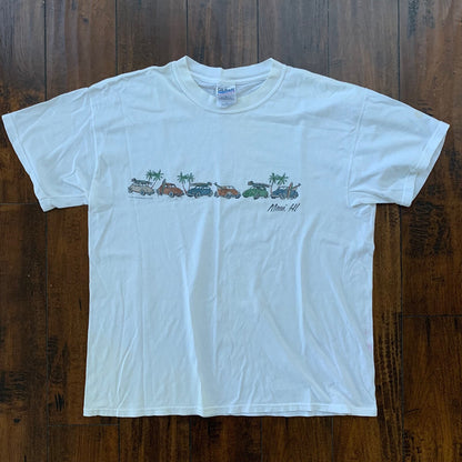Maui Hawaii Vintage T Shirt Cars Old Rusty Cool Nascar Racing Cute Travel 90s