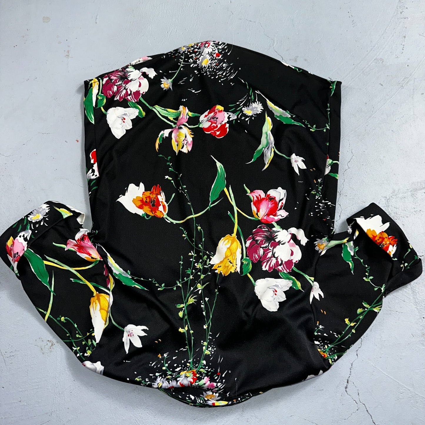 Caribou Made In USA Floral Print Shirt Button Down V Neck Women’s Vintage 1970s