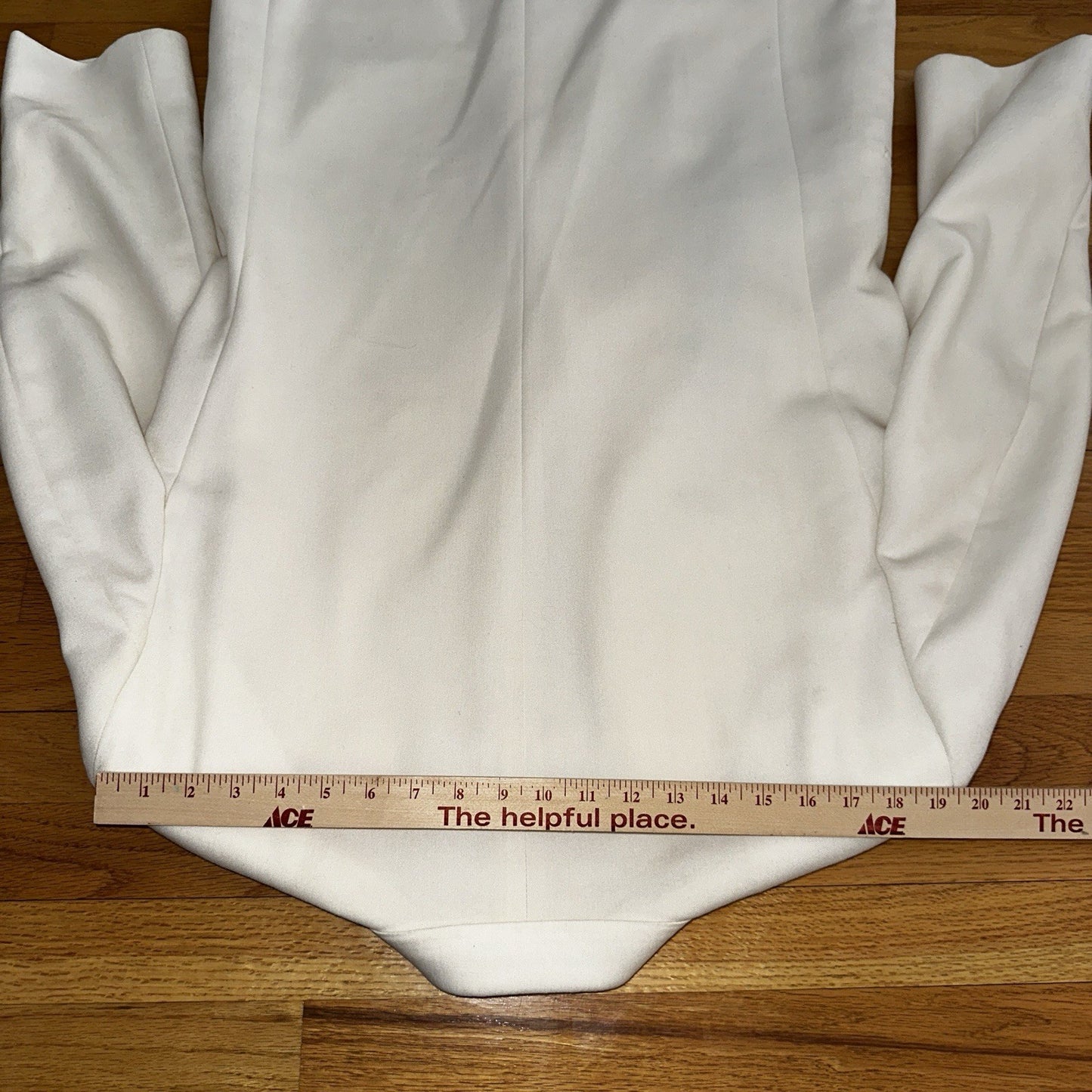 Cellini White 2 Piece Suit Mens 42R 33x26 Solid Double Breasted USA 1980s 80s