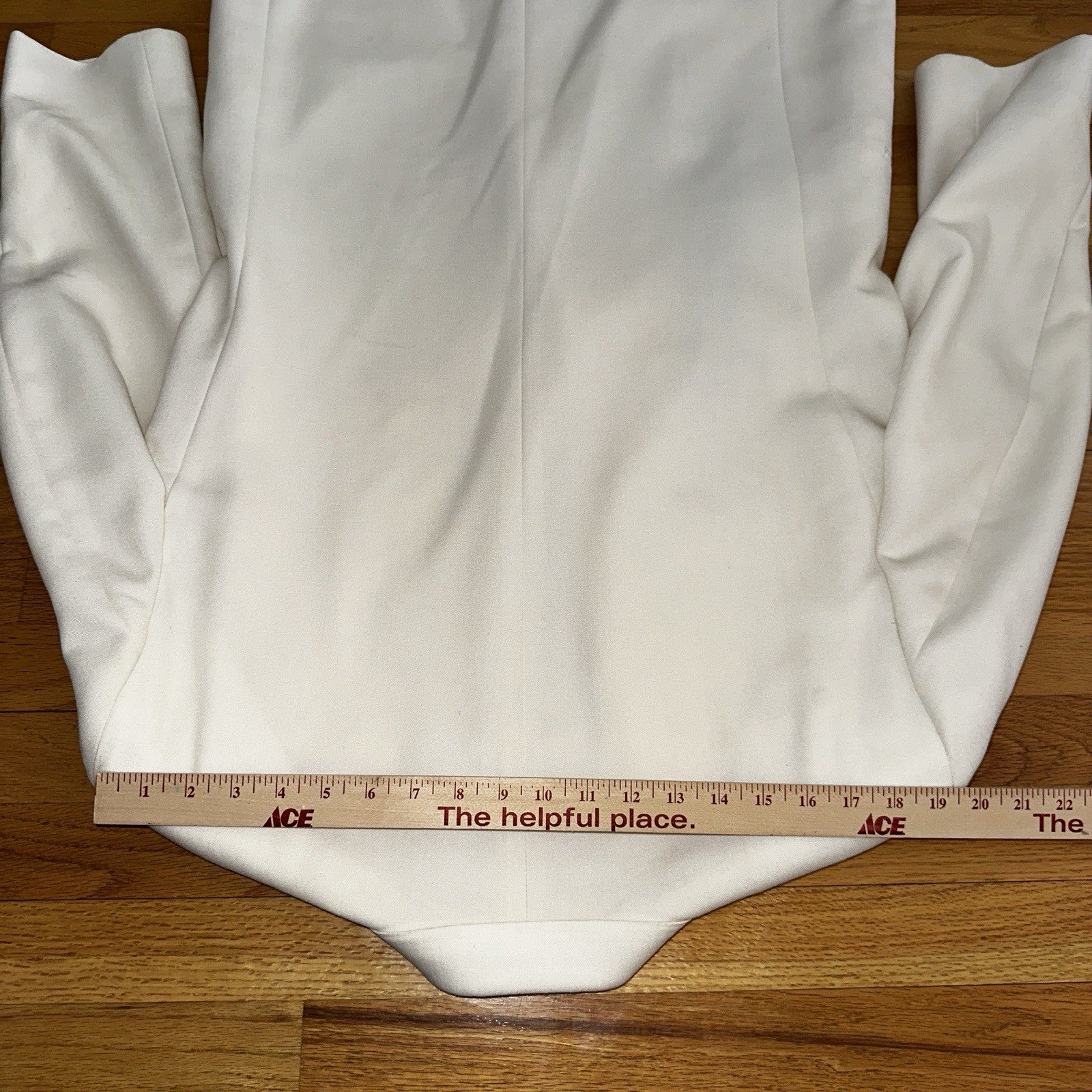 Cellini White 2 Piece Suit Mens 42R 33x26 Solid Double Breasted USA 1980s 80s