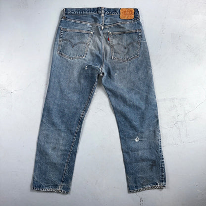 Levis 501 VTG 70s SS Redline Selvedge Jeans XX Med Wash 35x32 Act 32x28