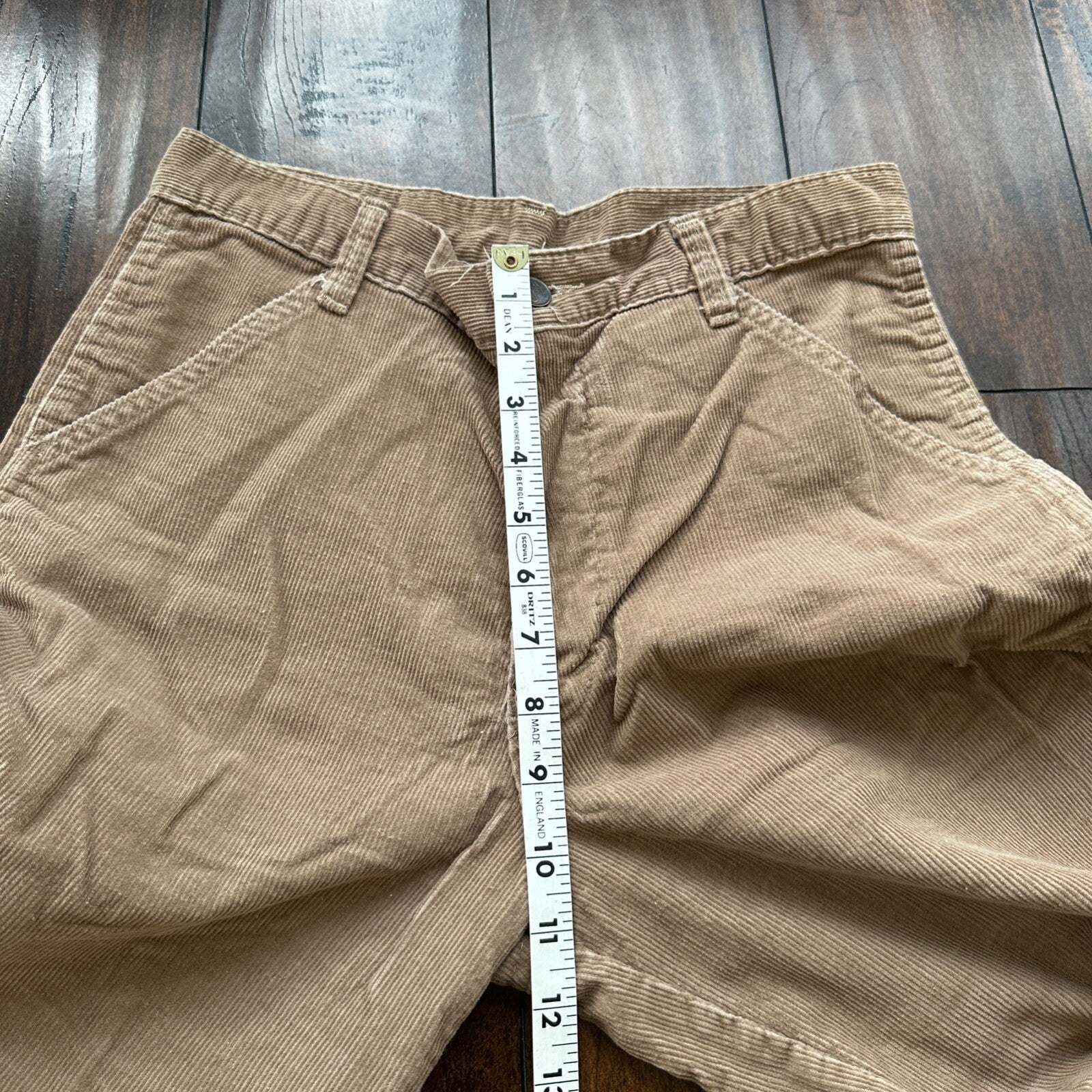 VTG 60s A SMILE USA Brown Corduroy Pants 32 70s 28x25 Capri Cut Cowboy RARE