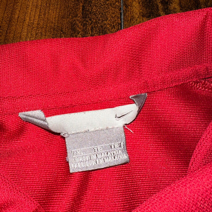 Nike Red Polo XL Vintage T Shirt Basic Y2K 90s Golf Sports Gym