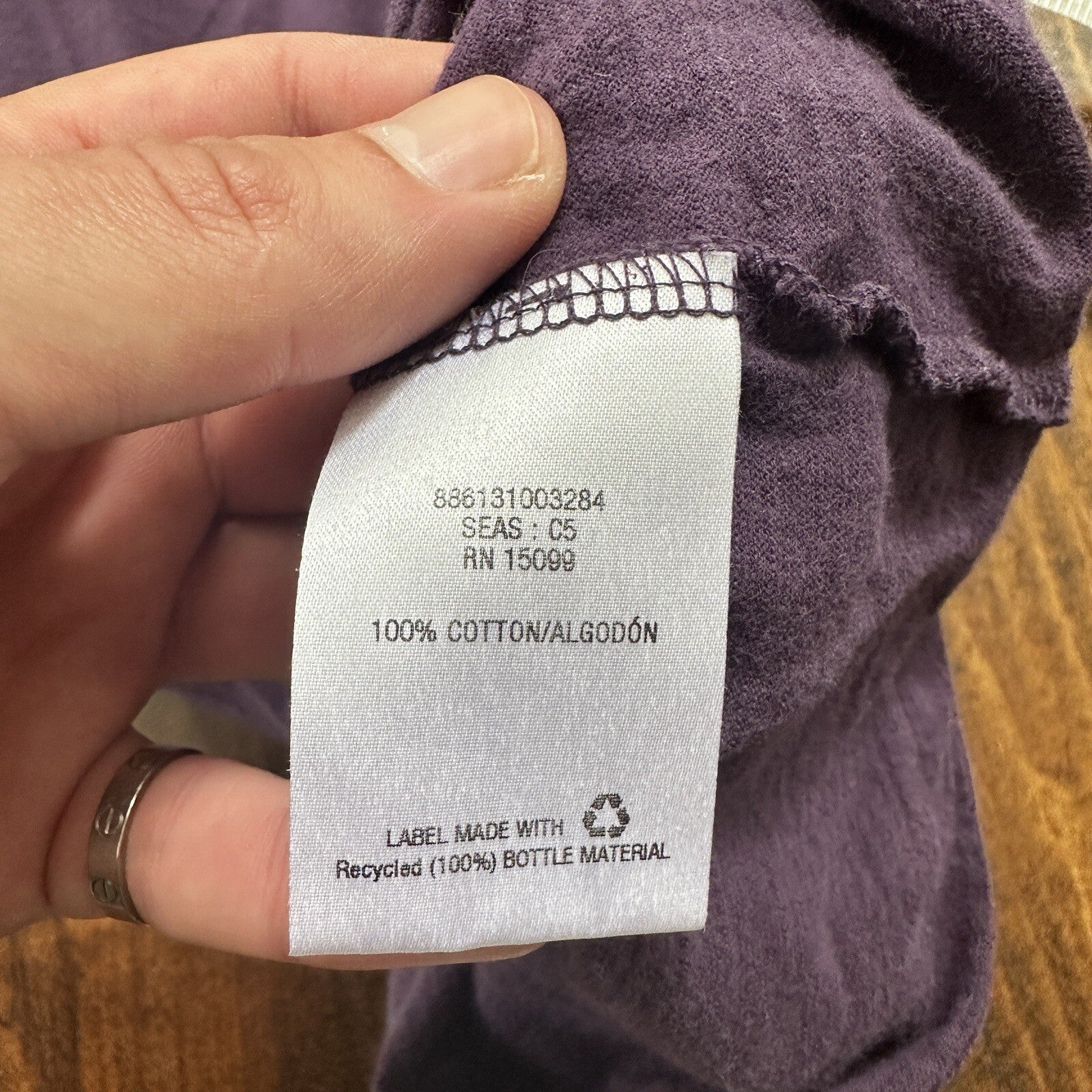 Structure Men's Long-Sleeve Slim Fit T-Shirt - Purple Basic Blank Small