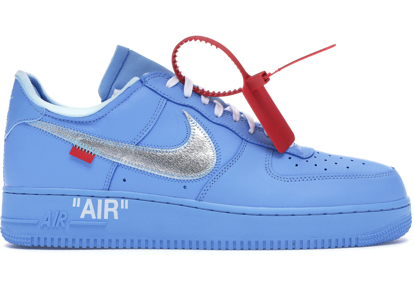 Nike Size 7 Off White Air Force 1 MCA Chicago Art Blue - CI1173-400