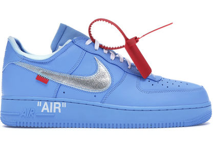 Nike Size 7 Off White Air Force 1 MCA Chicago Art Blue - CI1173-400