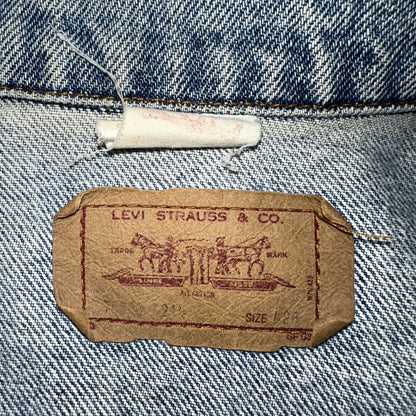 Levis VTG Denim Size 42 Type 3 III Trucker Jean Jacket Med Blue Wash 1980s 80s