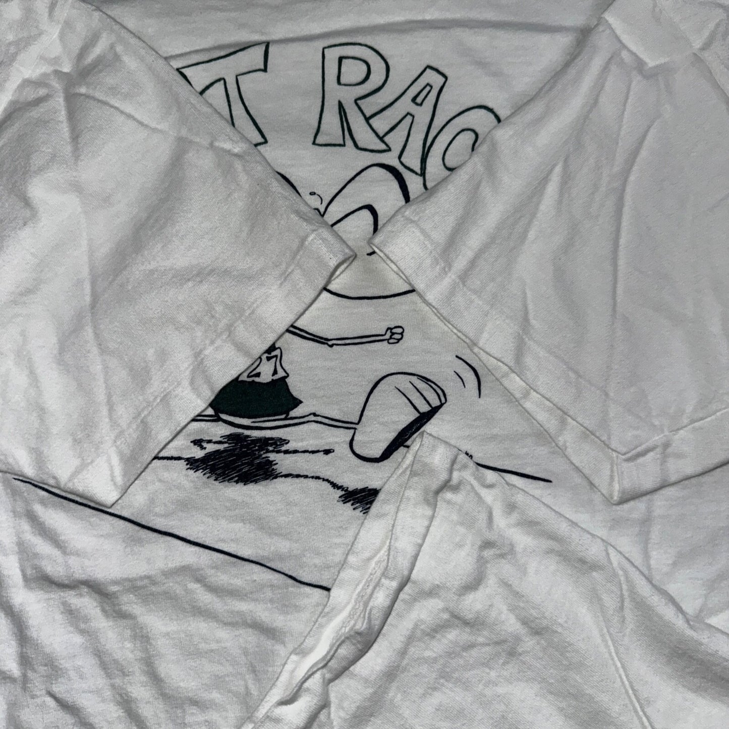 Rat Race Hanes Beefy XL Crazy VTG T Shirt 90s College Running 27 Funny Random