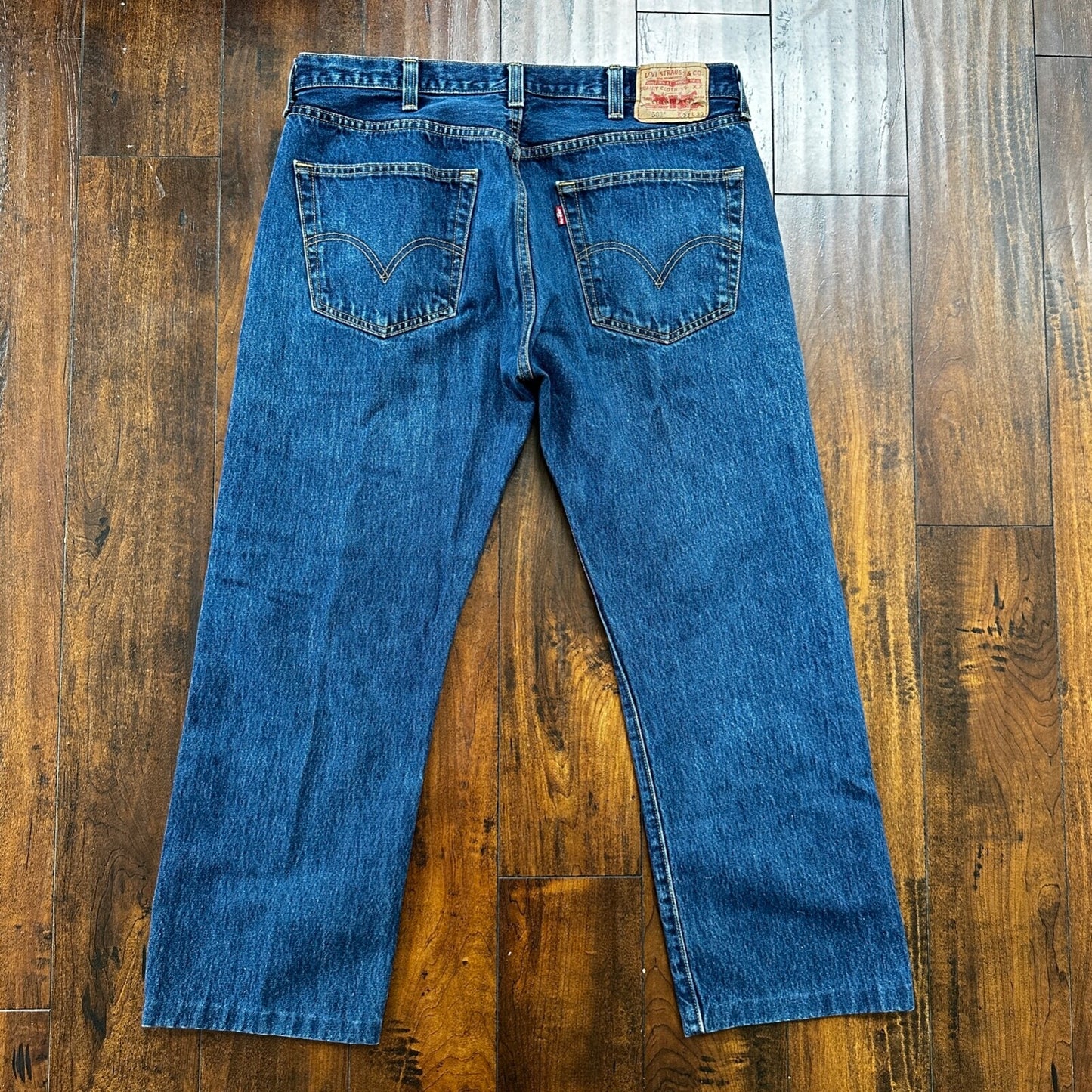 Levis 501 Vintage Y2K Straight Leg XX 2000s Jeans 38x30 Med Wash Act 36x27