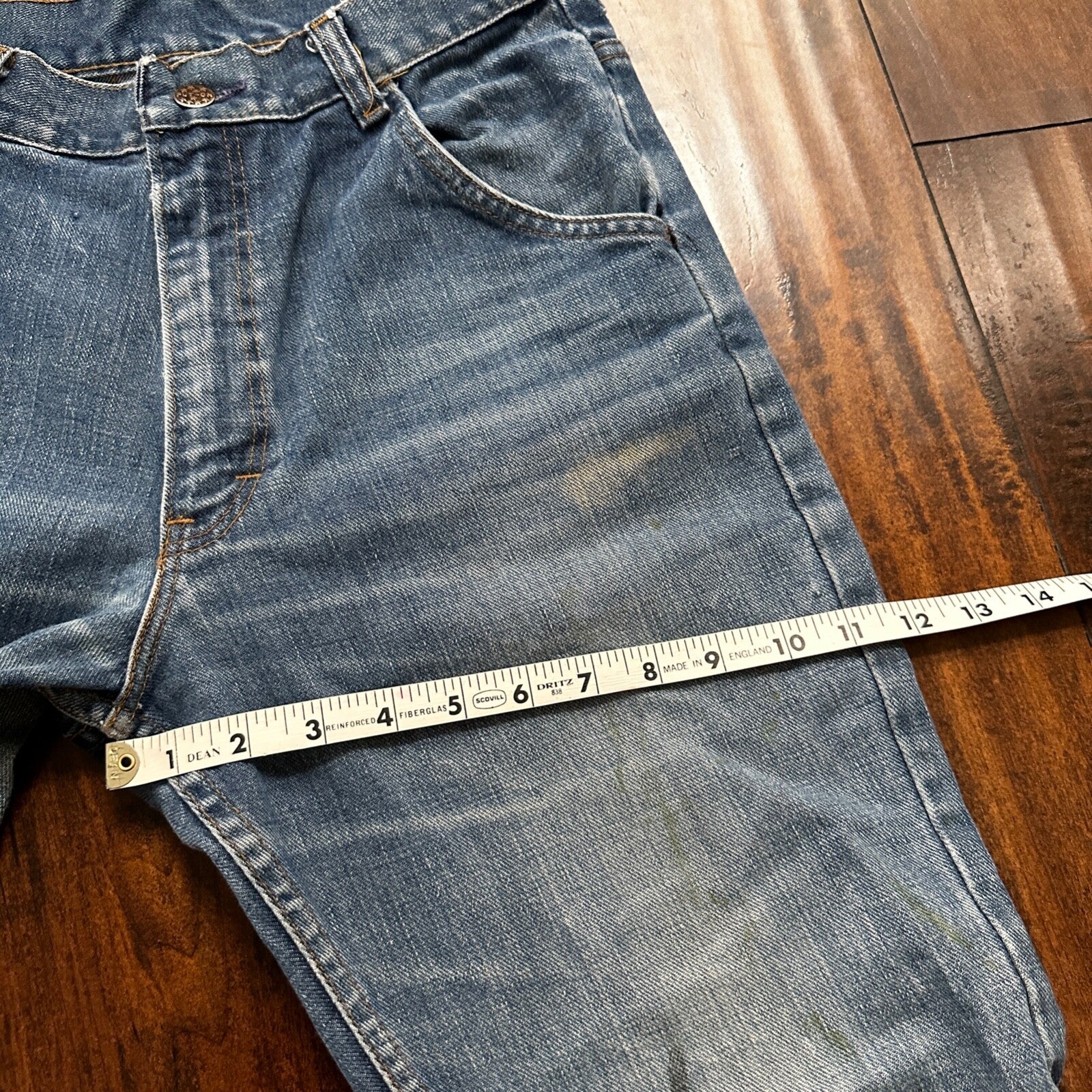 VTG Sears Put On 70s Pants 32x33 501 Bell Bottom Flare Rockabilly Cowboy 28x31