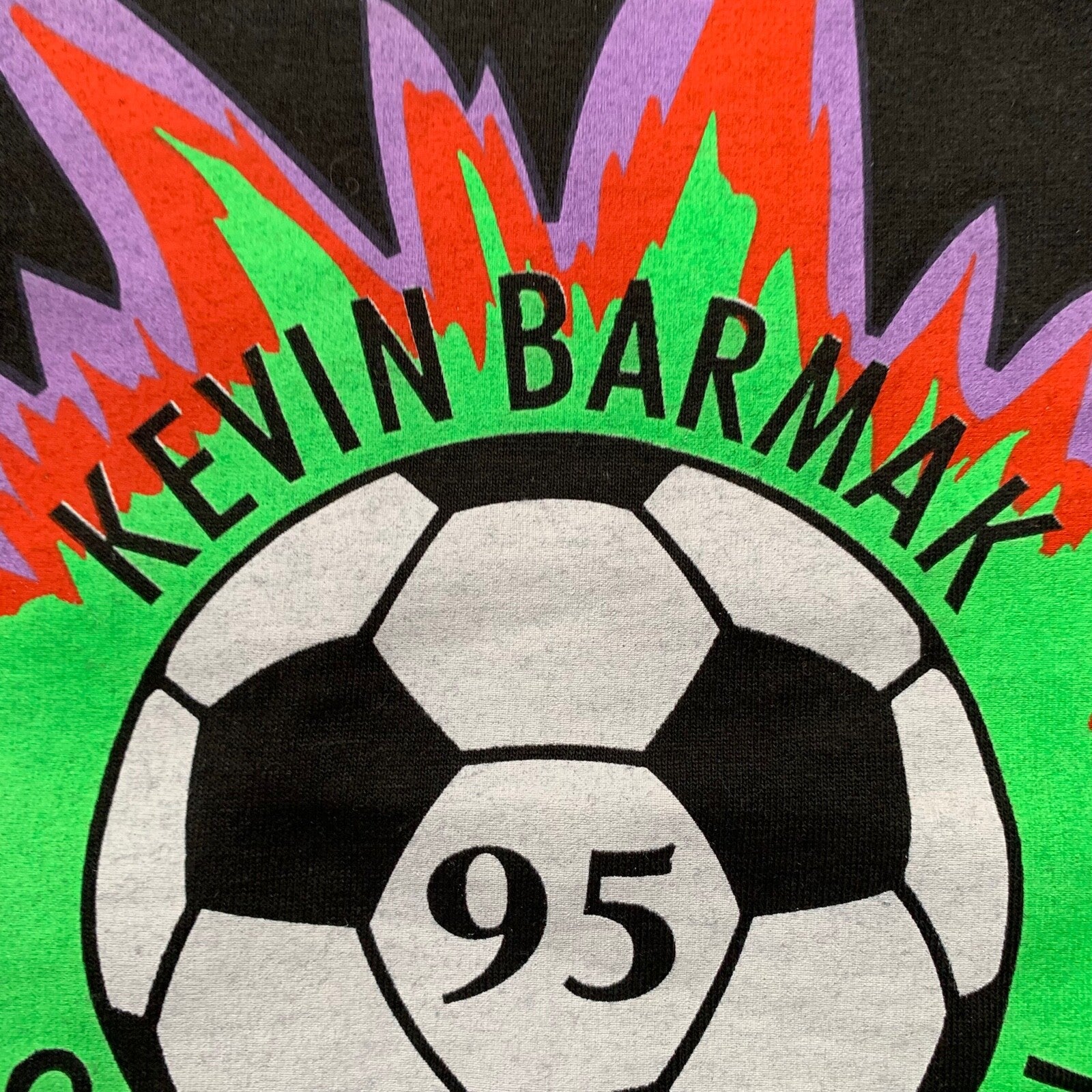Soccer Vintage T Shirt Kevin Barmak Memorial RIP 90s College School Sports Rap
