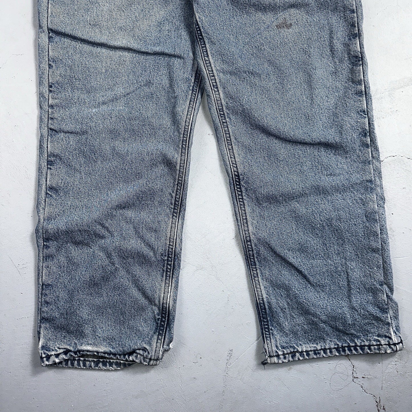 Carhartt Jeans Mens 38x32 Blue Denim Flannel Lined Relaxed Fit Chore Workwear