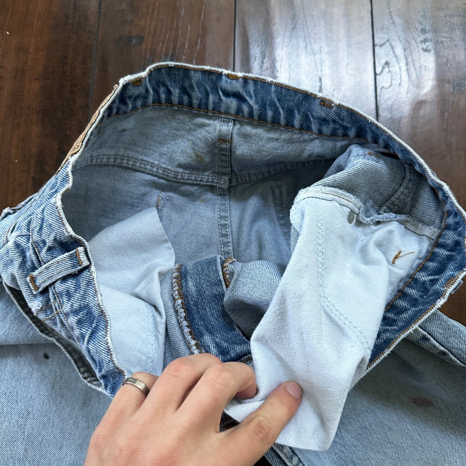 Levis 517 Vintage 80s USA Orange Tab Bootcut Flare Blue Jeans 34x31 Act 32x29