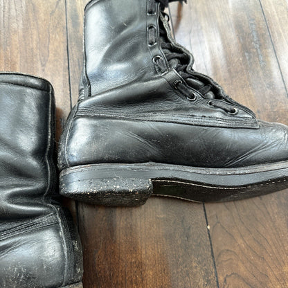 Vtg 1950s Chippewa Alert Zip Boots 8.5 Black Air Force Pilot SAC 50s Combat WWII