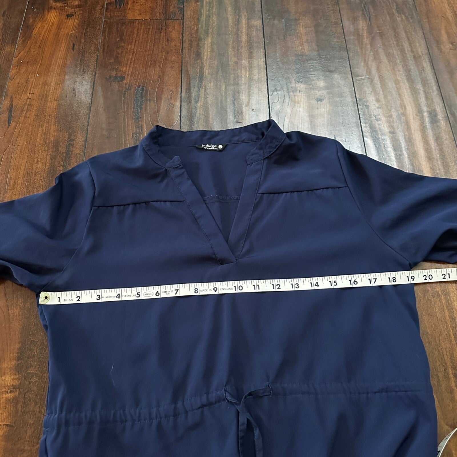 Indulge In Style Women's Dress L Blue Tassel Longe Sleeve Cute Wedding