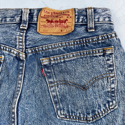 Levis 501 Vintage 90s USA XX Straight Leg Jeans Blue Med Wash 31x34 Act 29x32
