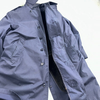 1970s VTG US Air Force Trench Coat 40s Blue All Weather Removable Liner 3556