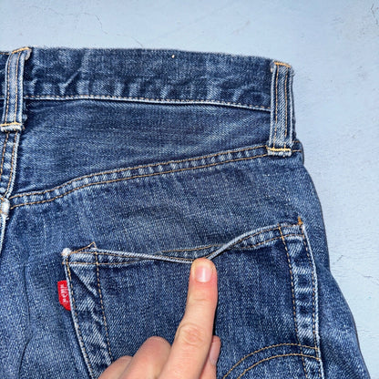 Vintage LEVIS 505 Jeans Big E 1960s Denim 28x28 USA 60s 501 502 Talon Zipper