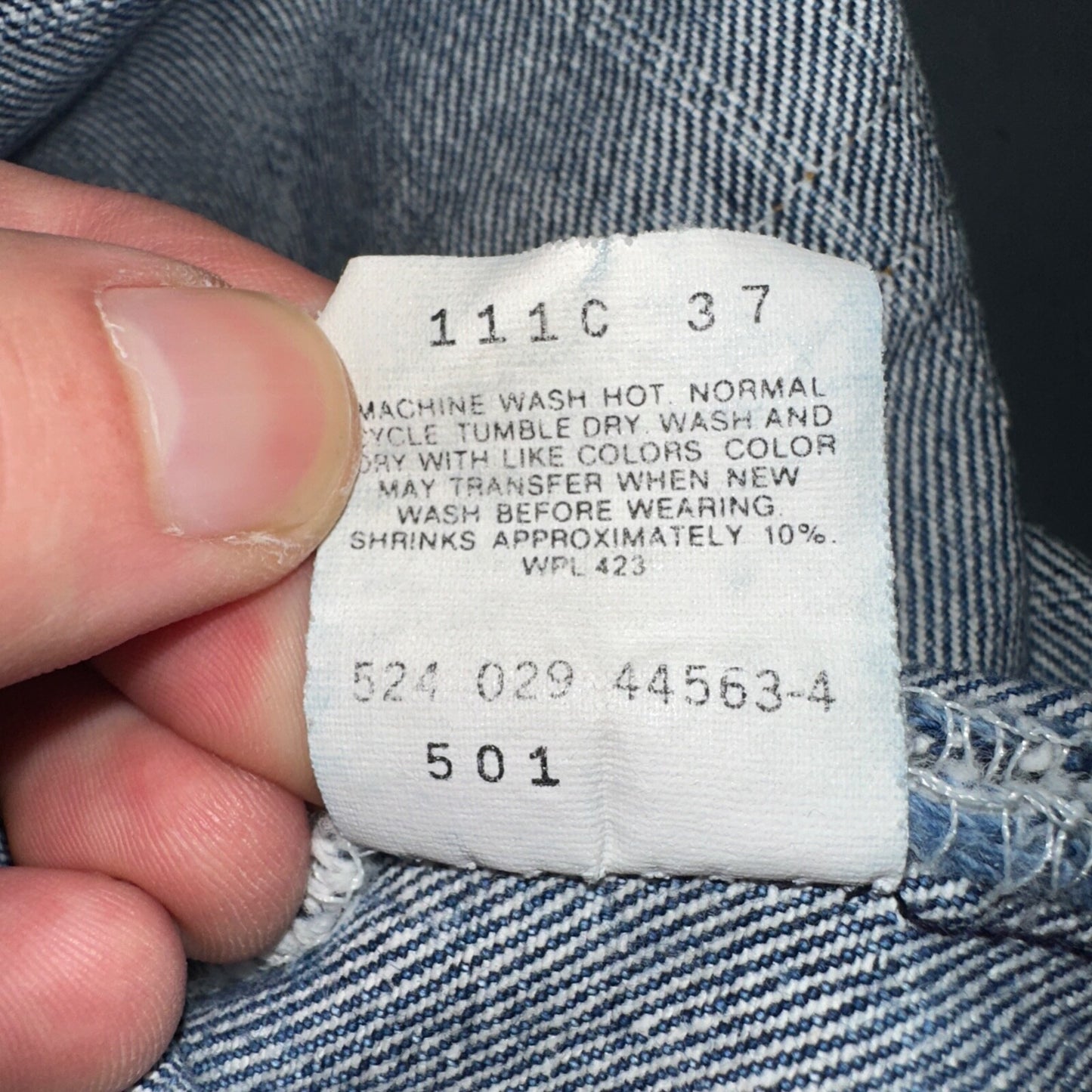Levis 501 Vintage 90s USA XX Straight Leg Jeans Blue Med Wash 40x31 Act 36x27