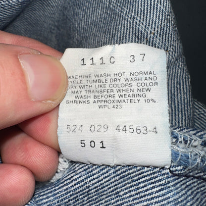 Levis 501 Vintage 90s USA XX Straight Leg Jeans Blue Med Wash 40x31 Act 36x27