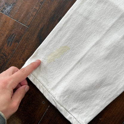 VTG 90s Levis 501 Button Fly 36x32 USA Tag Jeans Straight White XX Act 32x31