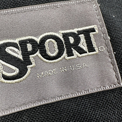 Jansport VTG Made in USA Black Red Backpack 90s 1990s Basic Full Zip Around