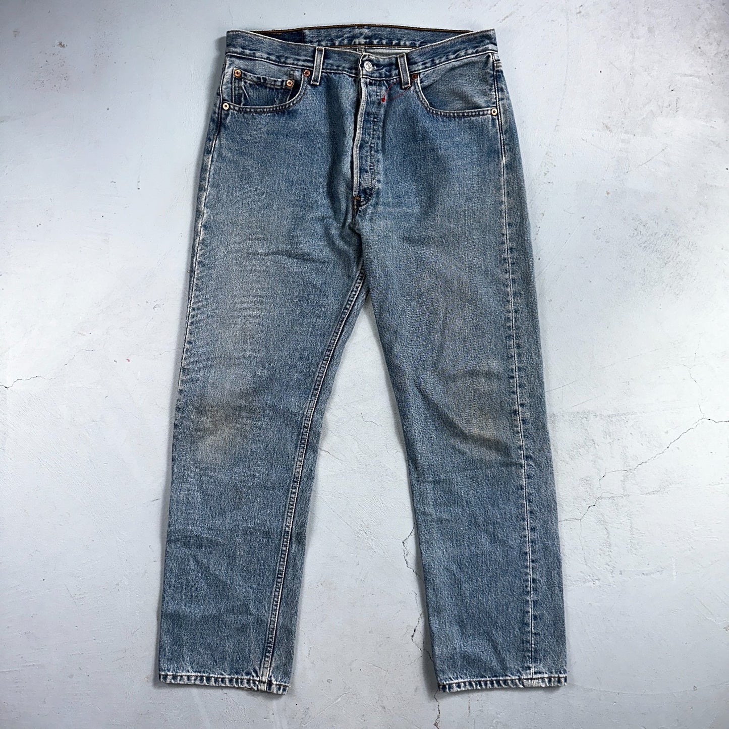 Levis 501 Vintage Y2K 90s XX Straight Leg Jeans Blue Light Wash 33x30 Act 32x29