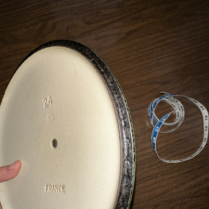 Le Creuset #24 Round Dutch Oven Lid Only France VTG Pot Orange E 4.5 QT Chip