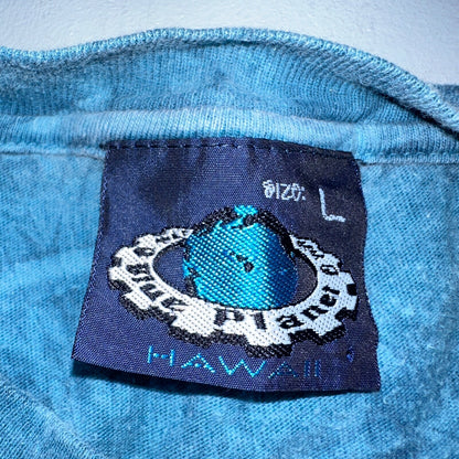 Surf Blue Planet Tye Dye 80s USA Hawaii VTG T Shirt Single Stitch Fish Ocean