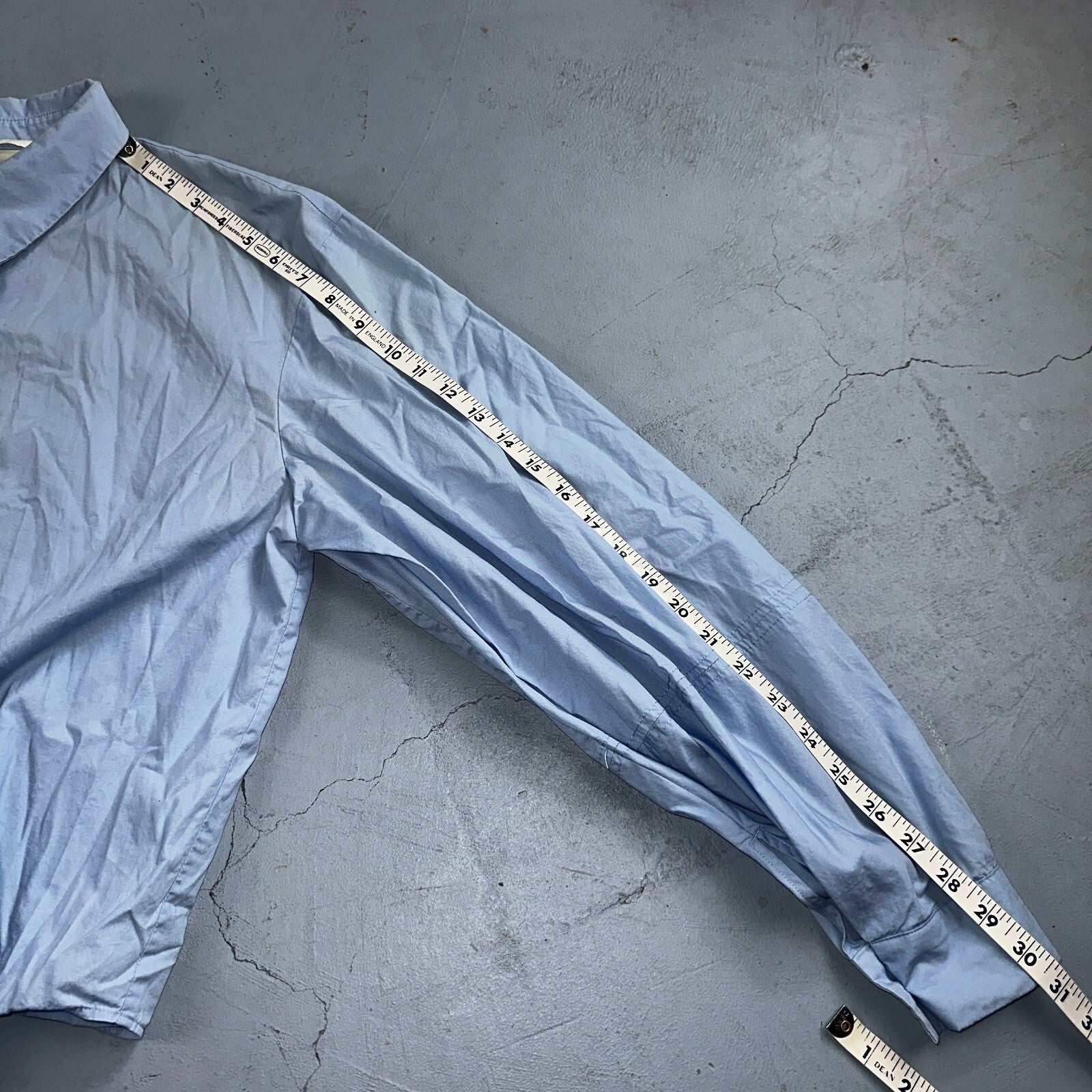 H&M Dress Shirt Womens Size 14 Blue Basic Long Sleeve Button-Up HM Casual