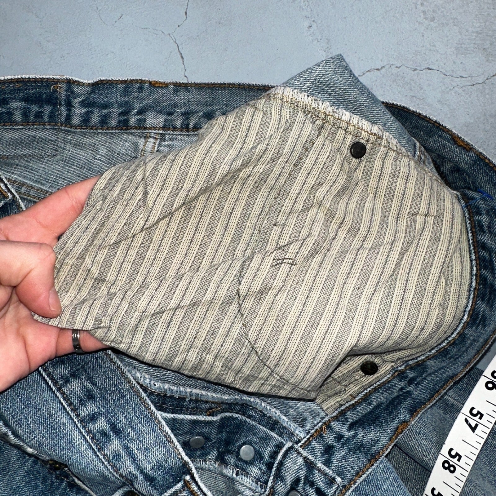 Levis 501 Vintage Y2K XX Straight Leg Jeans Blue Med Wash 38x36 Act 37x29