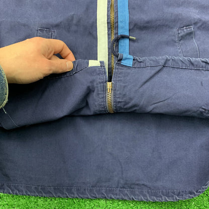 Champion 50s Zip Up Vintage Blank Blue Hoodie 60s 70s Jacket Warm USA New York