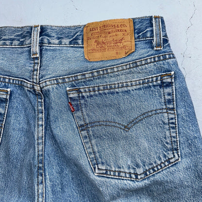 Levis 501 Vintage 90s USA XX Straight Leg Jeans Blue Light Wash 34x36 Act 32x35